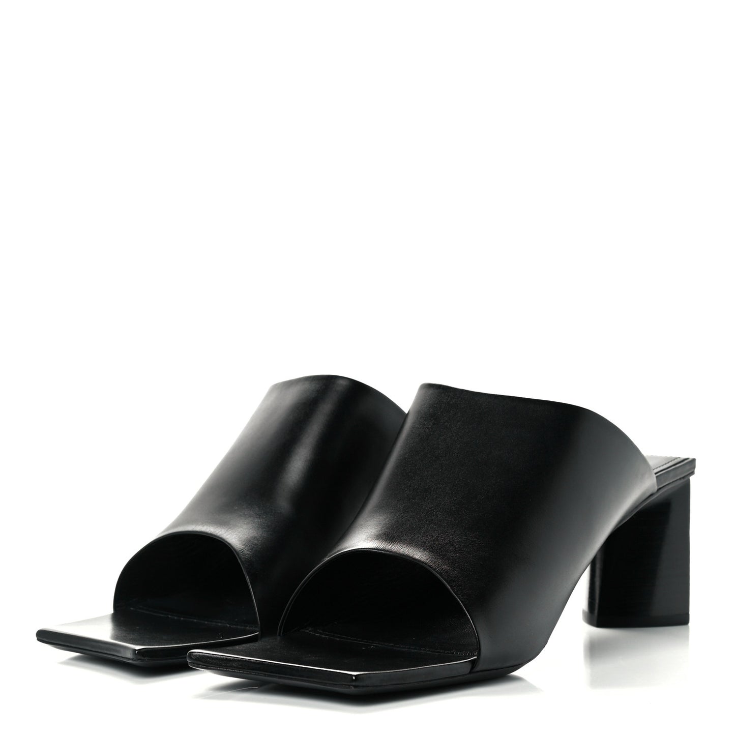 Smooth Calfskin Moon 60mm Sandals 41.5 Black