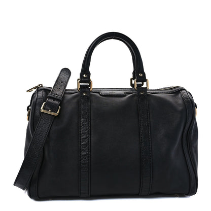 Gucci Calfskin Microguccissima Trim Medium Boston Black 1 of 14