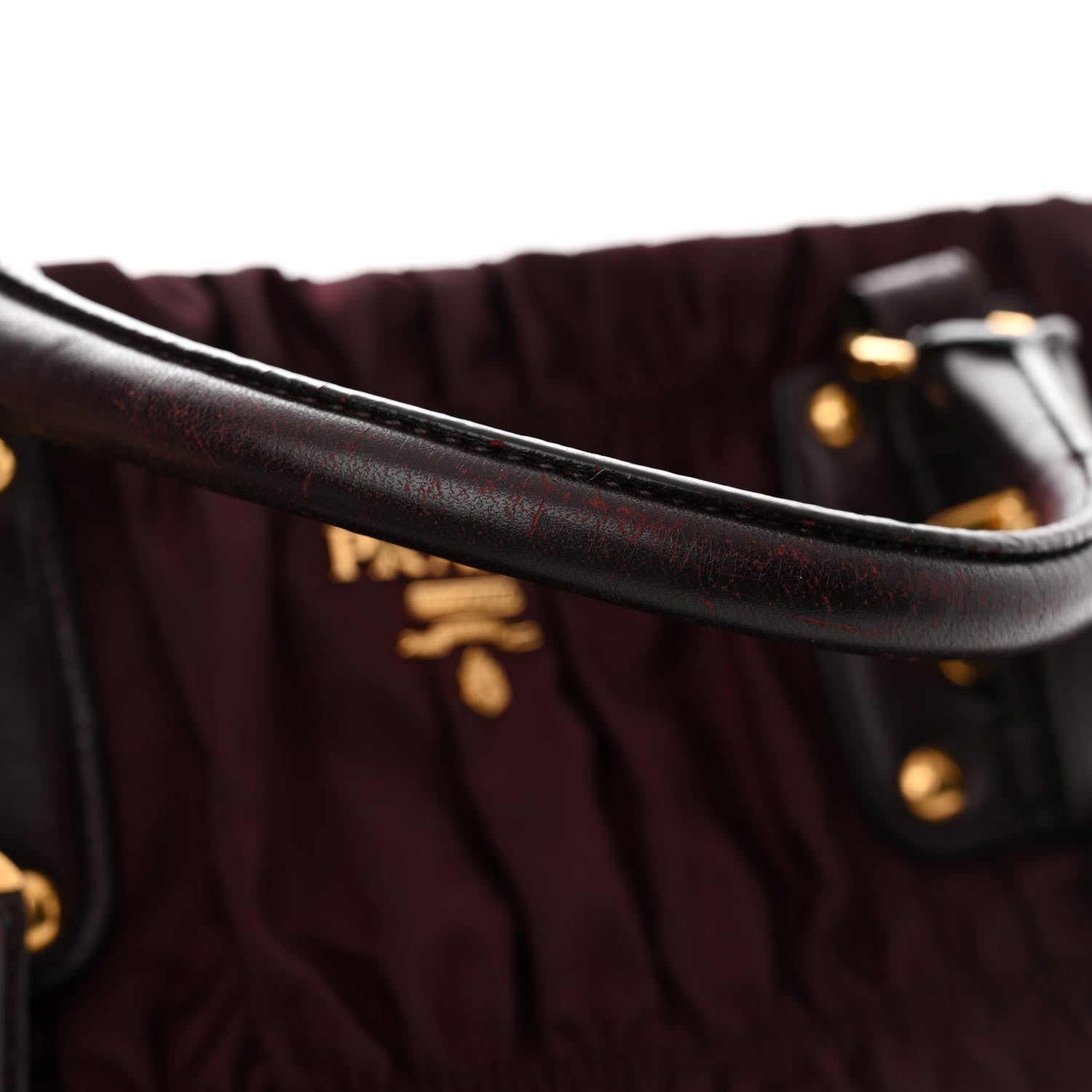Prada Nappa Gaufre Tote Granato 13 of 14