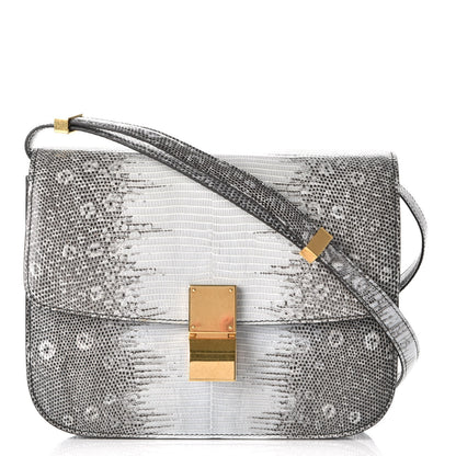 Celine Lizard Medium Classic Box Flap Bag Mineral 1 of 6