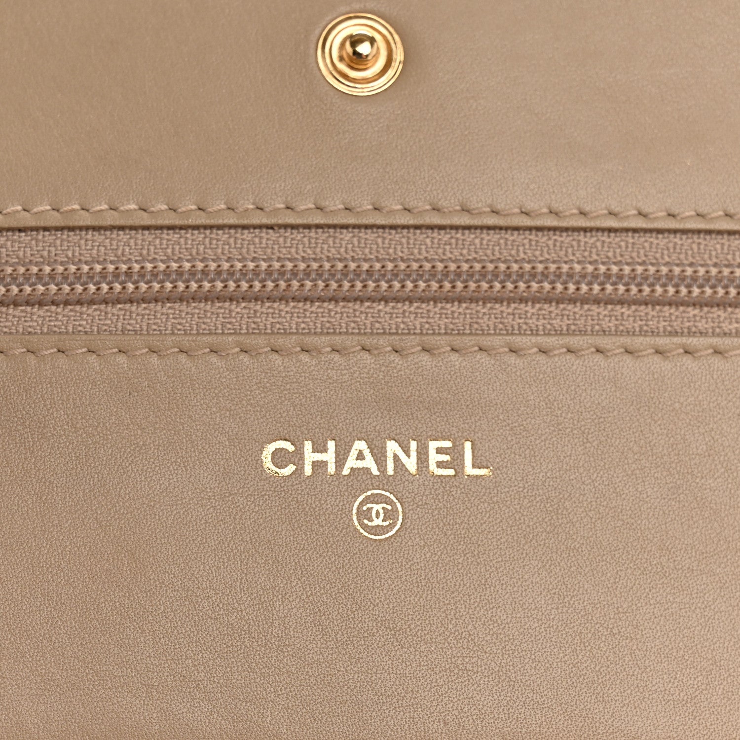 Chanel Snakeskin Wallet On Chain WOC Beige 6 of 15