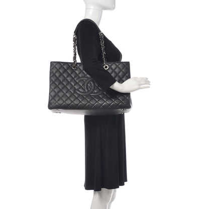 Chanel Caviar Quilted XL Grand Shopping Tote GST Black 2 of 14