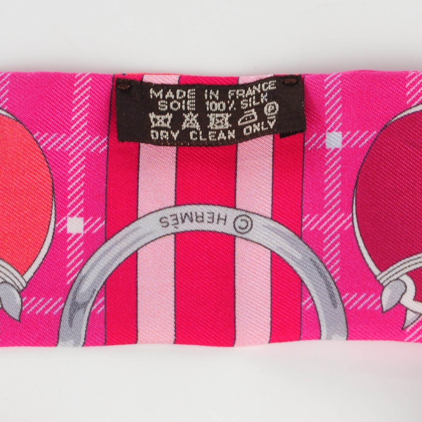 Silk Tatersale Twilly Fuchsia Rouge Vif Corail