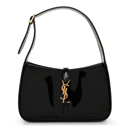 Saint Laurent Patent Le 5 A 7 Hobo Black 1 of 10