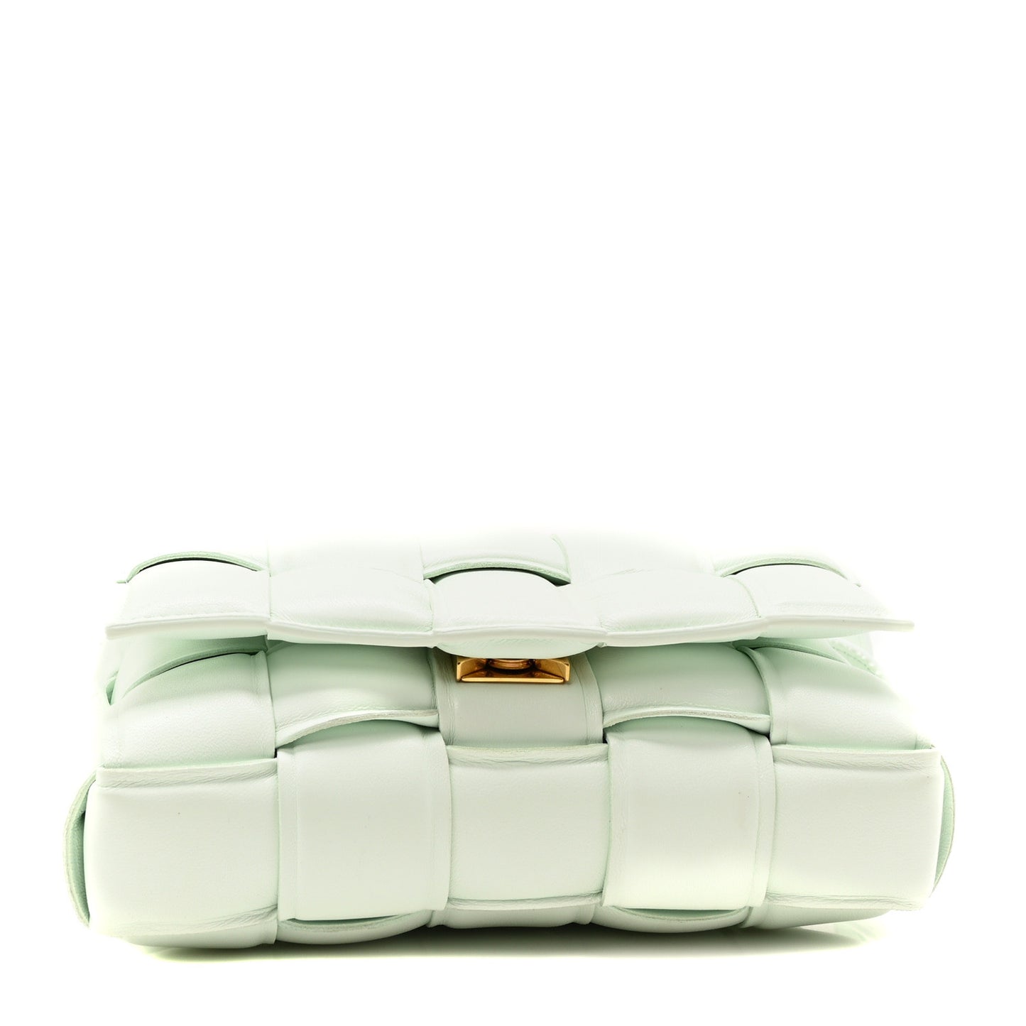 Nappa Maxi Intreccio Small Padded Cassette Crossbody Bag Glacier