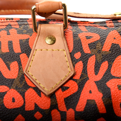 Louis Vuitton Monogram Graffiti Speedy 30 Orange 12 of 14