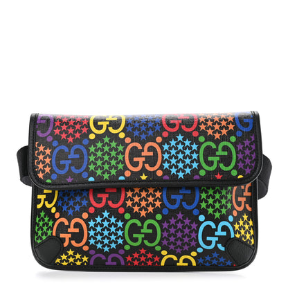 Gucci GG Supreme Monogram Psychedelic Slim Belt Bag Black 1 of 10