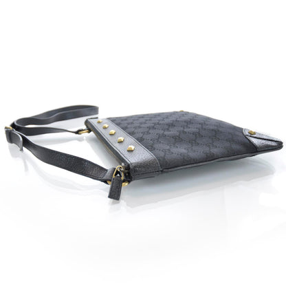 Gucci Monogram Horsebit Nail Messenger Black 6 of 10