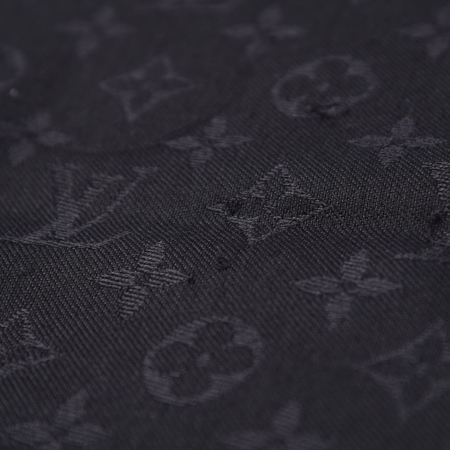 Louis Vuitton Wool Silk Monogram Shawl Black 5 of 17