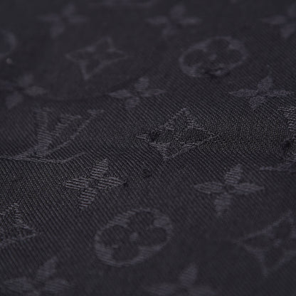 Louis Vuitton Wool Silk Monogram Shawl Black 5 of 17