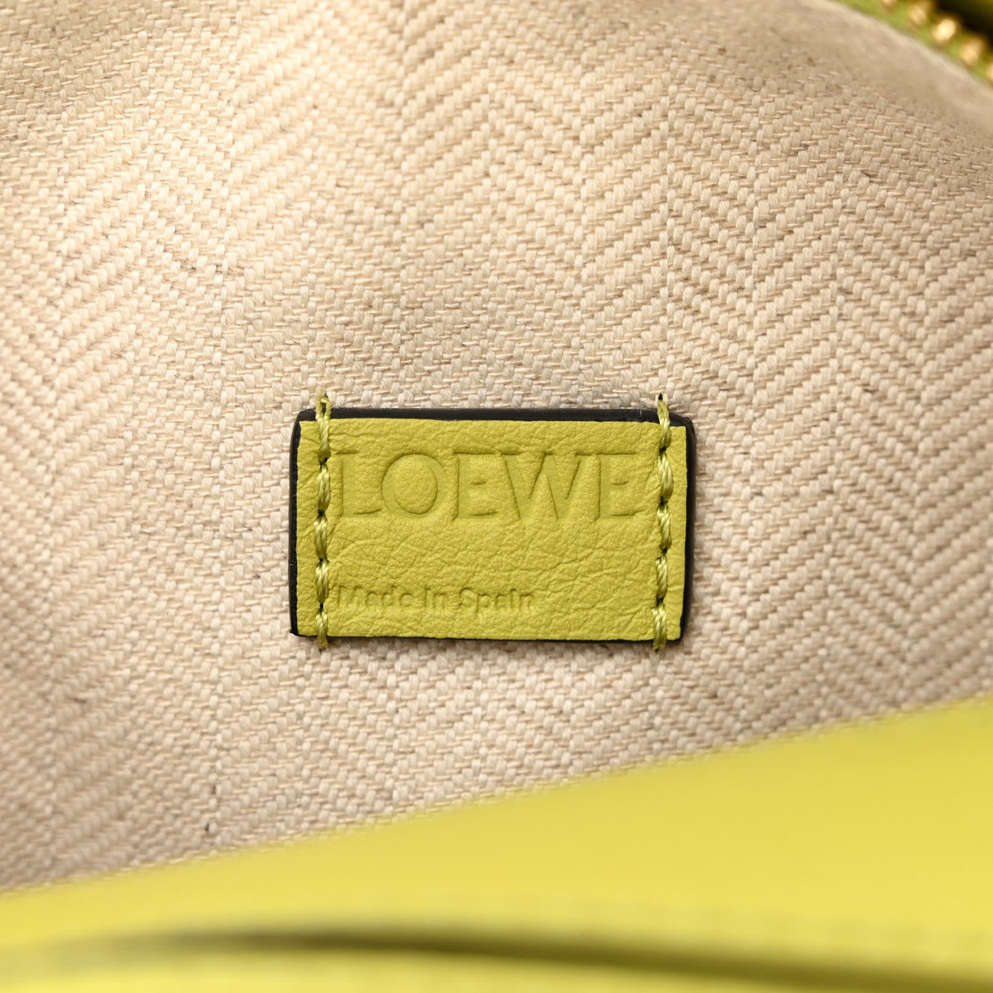 Calfskin Mini Puzzle Bag Lime Yellow