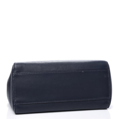 Fendi Nappa Mini Peekaboo Iconic Satchel Dark Blue 3 of 9