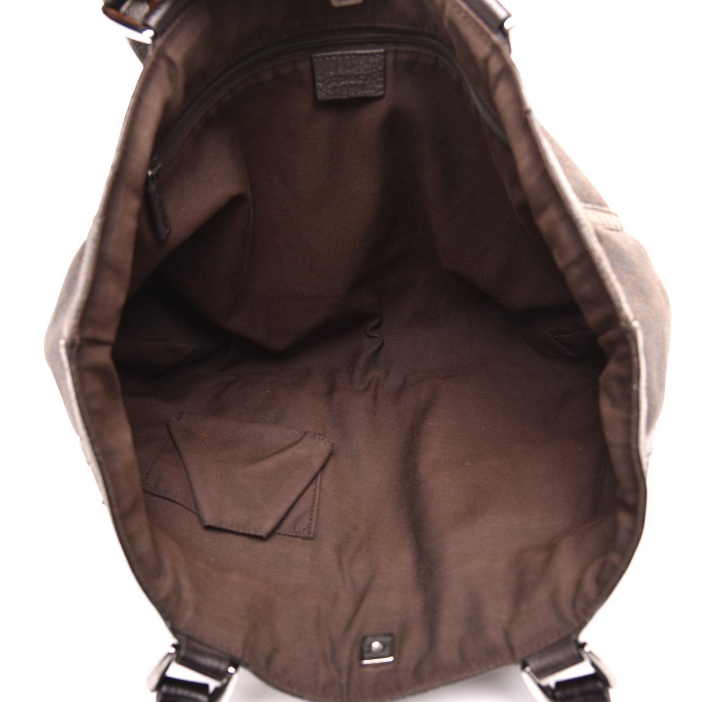 Nylon Monogram Abbey D Ring Tote Dark Brown