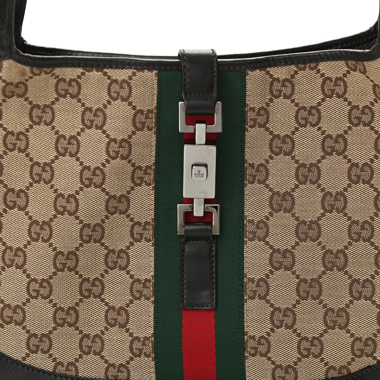 Gucci Monogram Web Jackie O Hobo Dark Brown 8 of 10