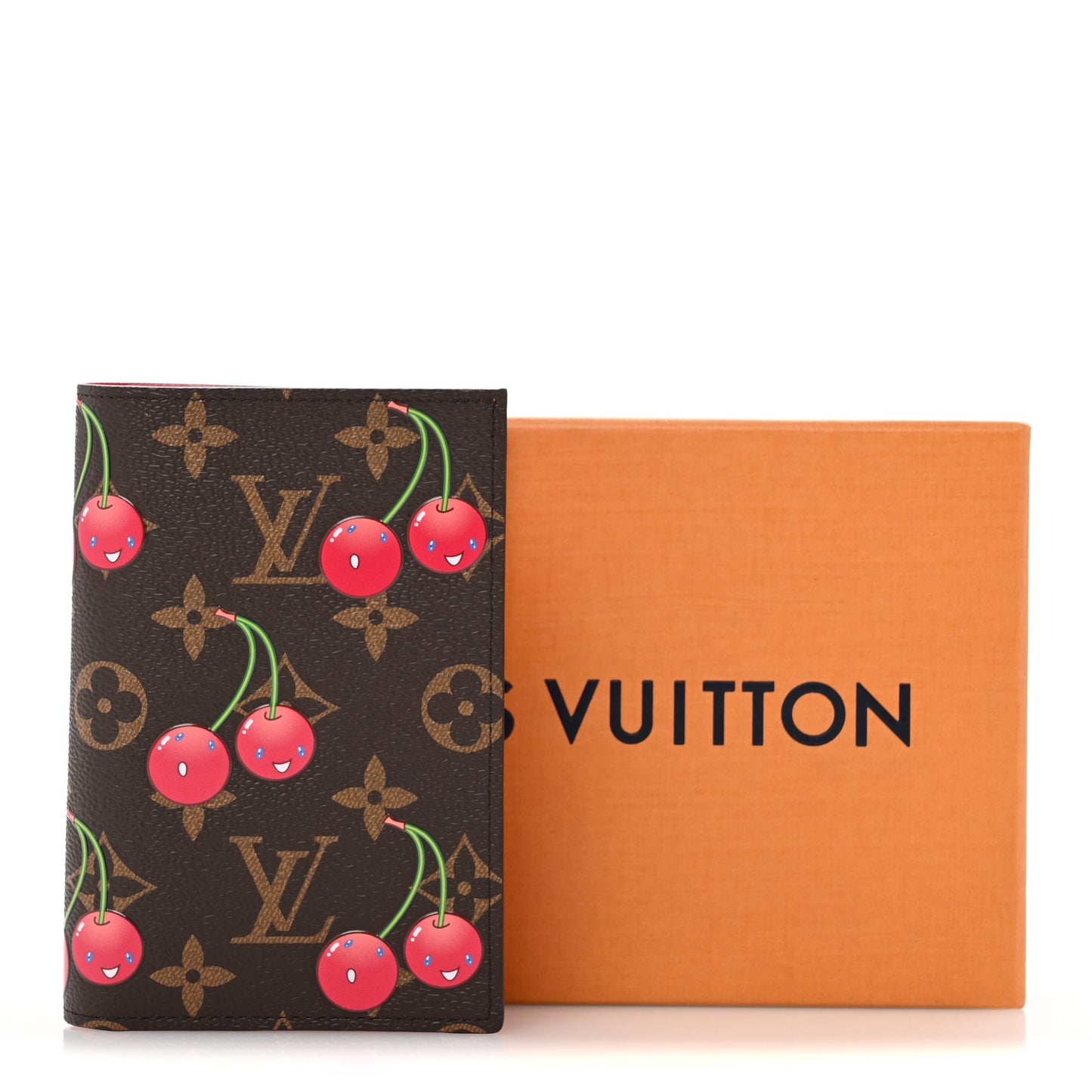 LV X TM Monogram Cerises Passport Cover