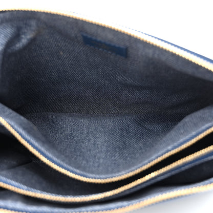 Louis Vuitton Lambskin Embossed Monogram Coussin PM Denim Blue 5 of 12