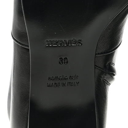 Hermes Goatskin Dora Ankle Boots 39 Black 7 of 8