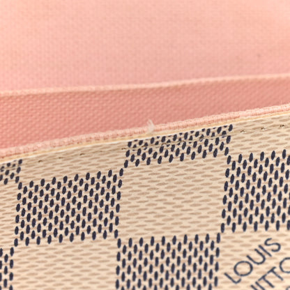 Louis Vuitton Damier Azur Pochette Felicie Chain Wallet Rose Ballerine 10 of 15