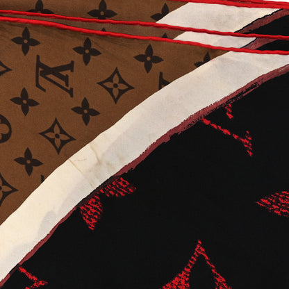 Louis Vuitton Silk Monogram Kabuki Sticker Square Scarf 3 of 3