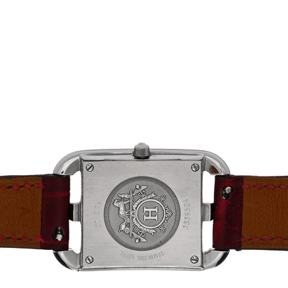 Hermes Stainless Steel Alligator 23mm Cape Cod Quartz Watch Braise 4 of 5