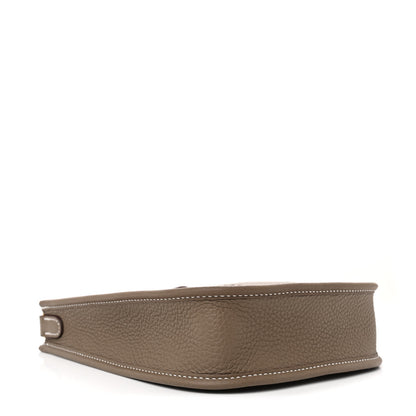 Hermes Taurillon Clemence Amazone Evelyne TPM Etoupe Bleu Indigo 4 of 11