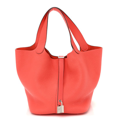 Hermes Taurillon Clemence Picotin Lock 22 MM Rose Jaipur 1 of 12