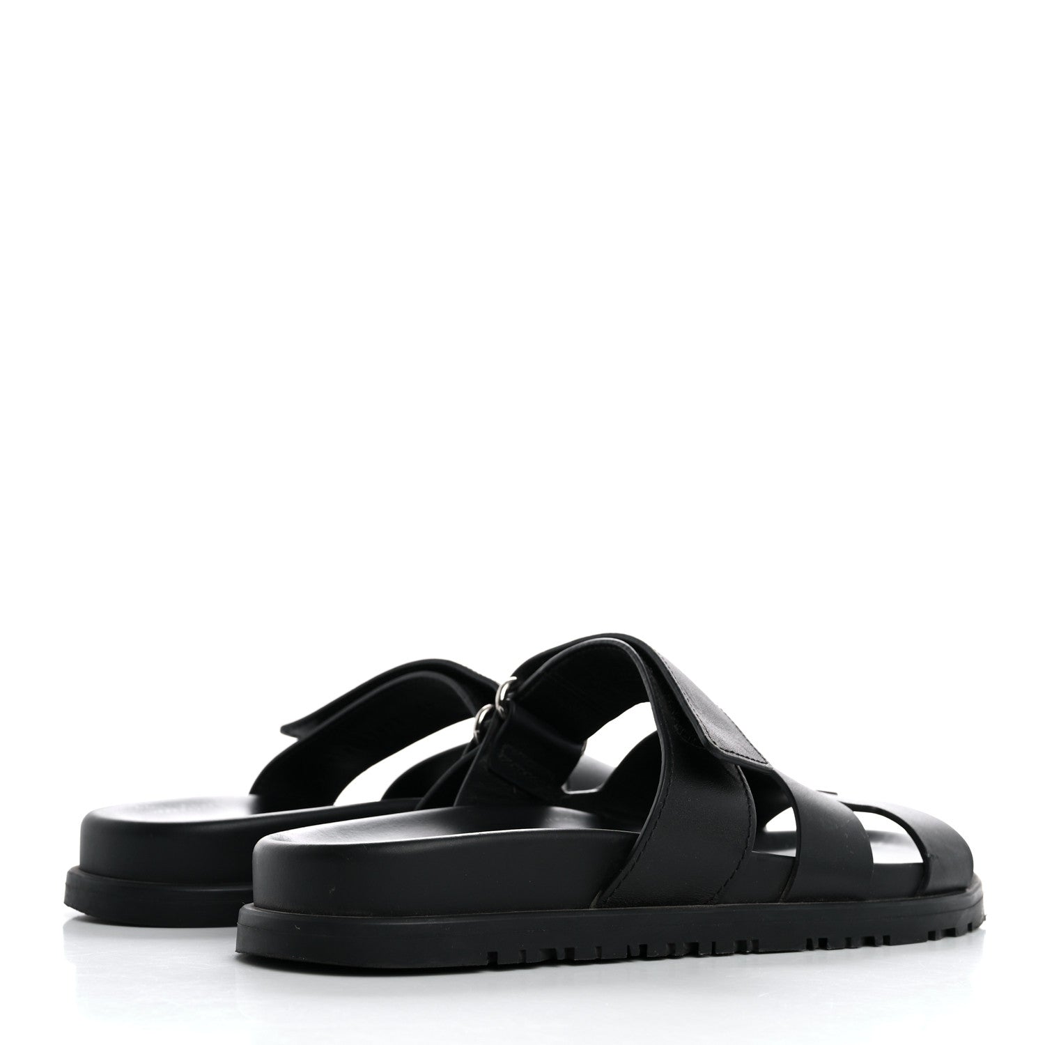 Hermes Calfskin Womens Chypre Sandals 35 Black 5 of 12