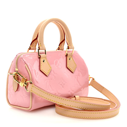 Louis Vuitton Vernis Monogram Nano Speedy Mochi Pink 3 of 8