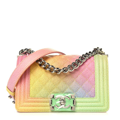 Chanel Caviar Quilted Small Cuba Rainbow Boy Flap Multicolor 1 of 13