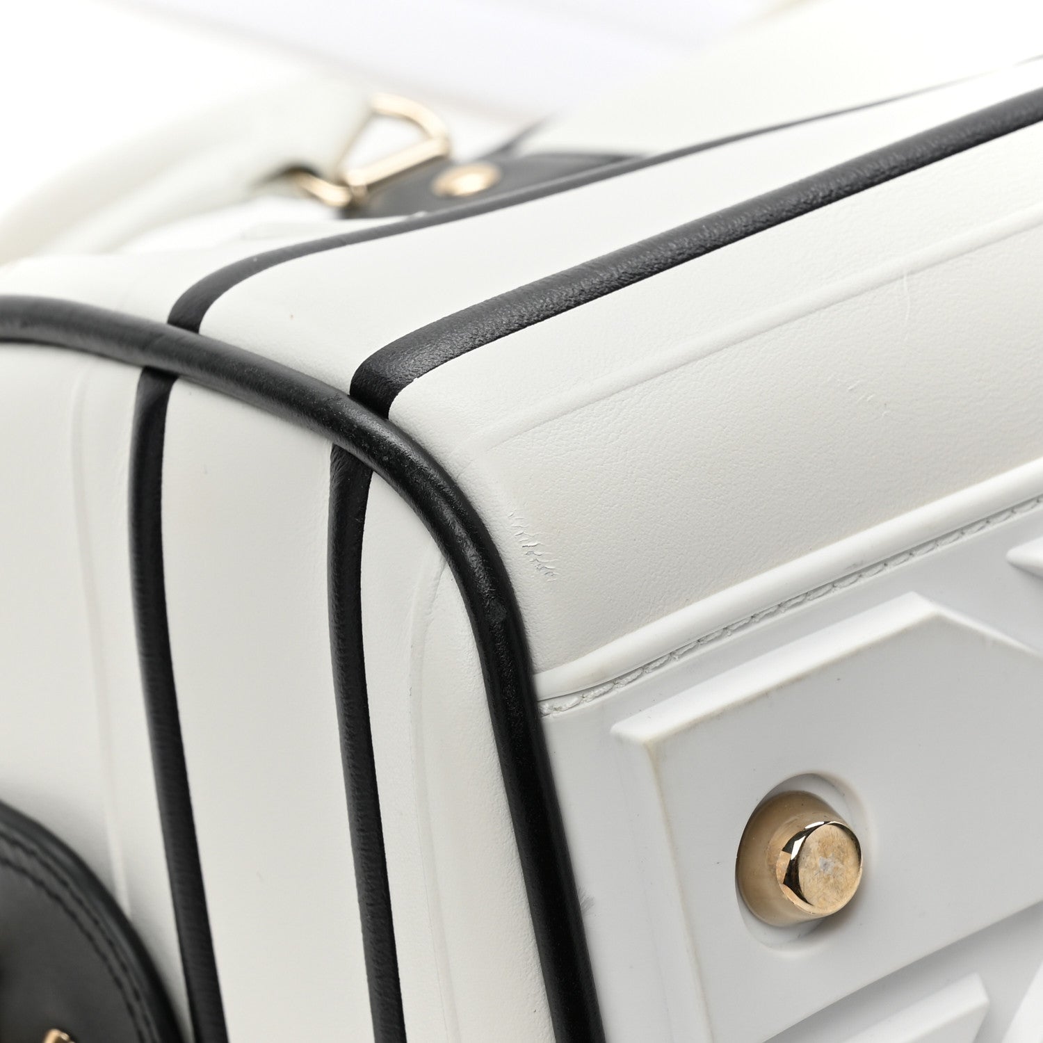 Christian Dior Calfskin Dior Vibe Zip Bowling Bag White 11 of 14