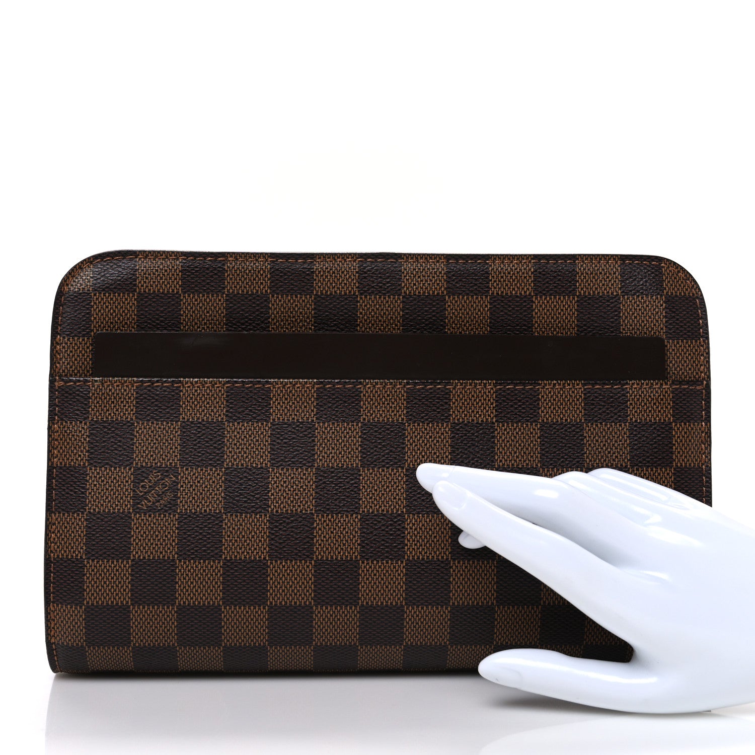 Louis Vuitton Damier Ebene Pochette Saint Louis Clutch 2 of 7