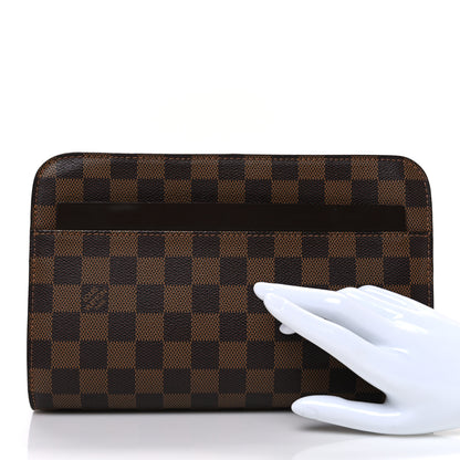 Louis Vuitton Damier Ebene Pochette Saint Louis Clutch 2 of 7