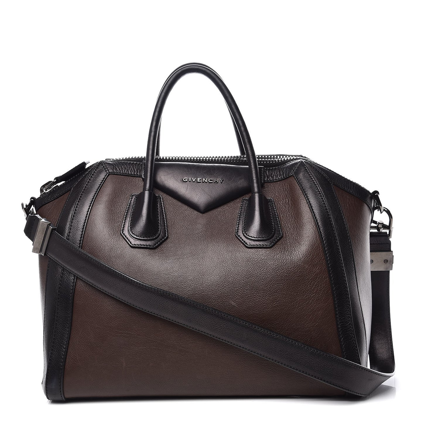 Calfskin Medium Bi-Color Antigona Brown Black