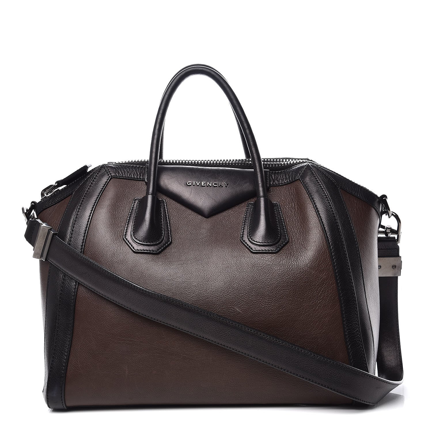 Givenchy Calfskin Medium Bi-Color Antigona Brown Black 1 of 13