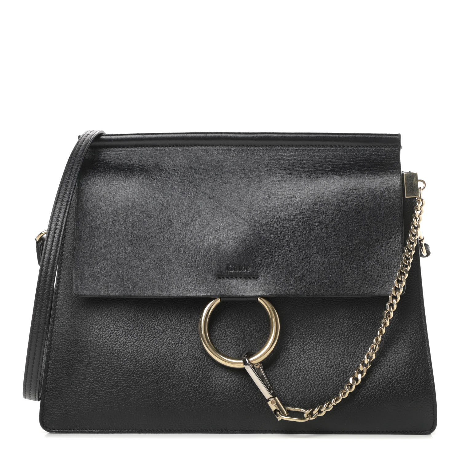 Chloe Calfskin Medium Faye Shoulder Bag Black 1 of 19