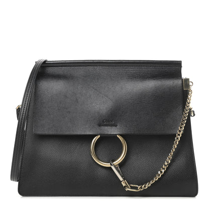 Chloe Calfskin Medium Faye Shoulder Bag Black 1 of 19