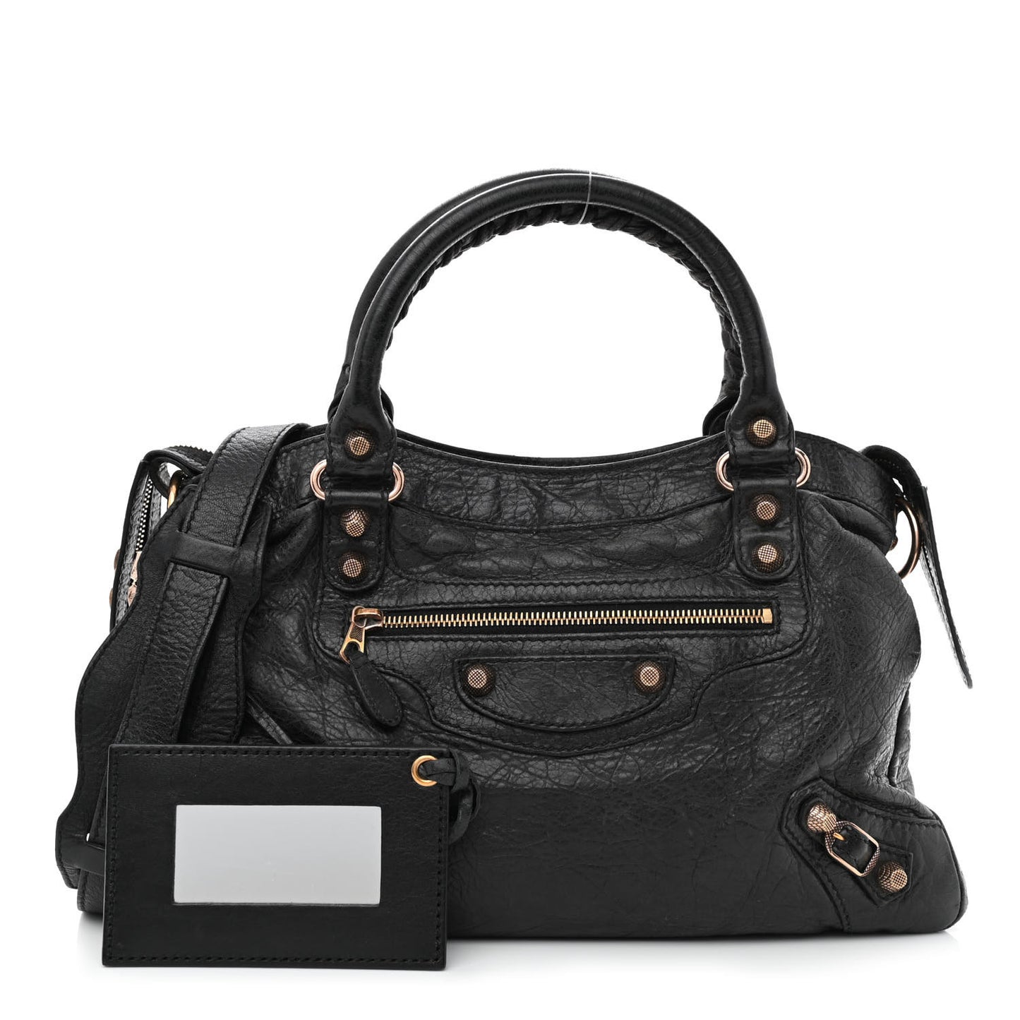 Agneau Giant 12 Rose Gold Hardware Town Black