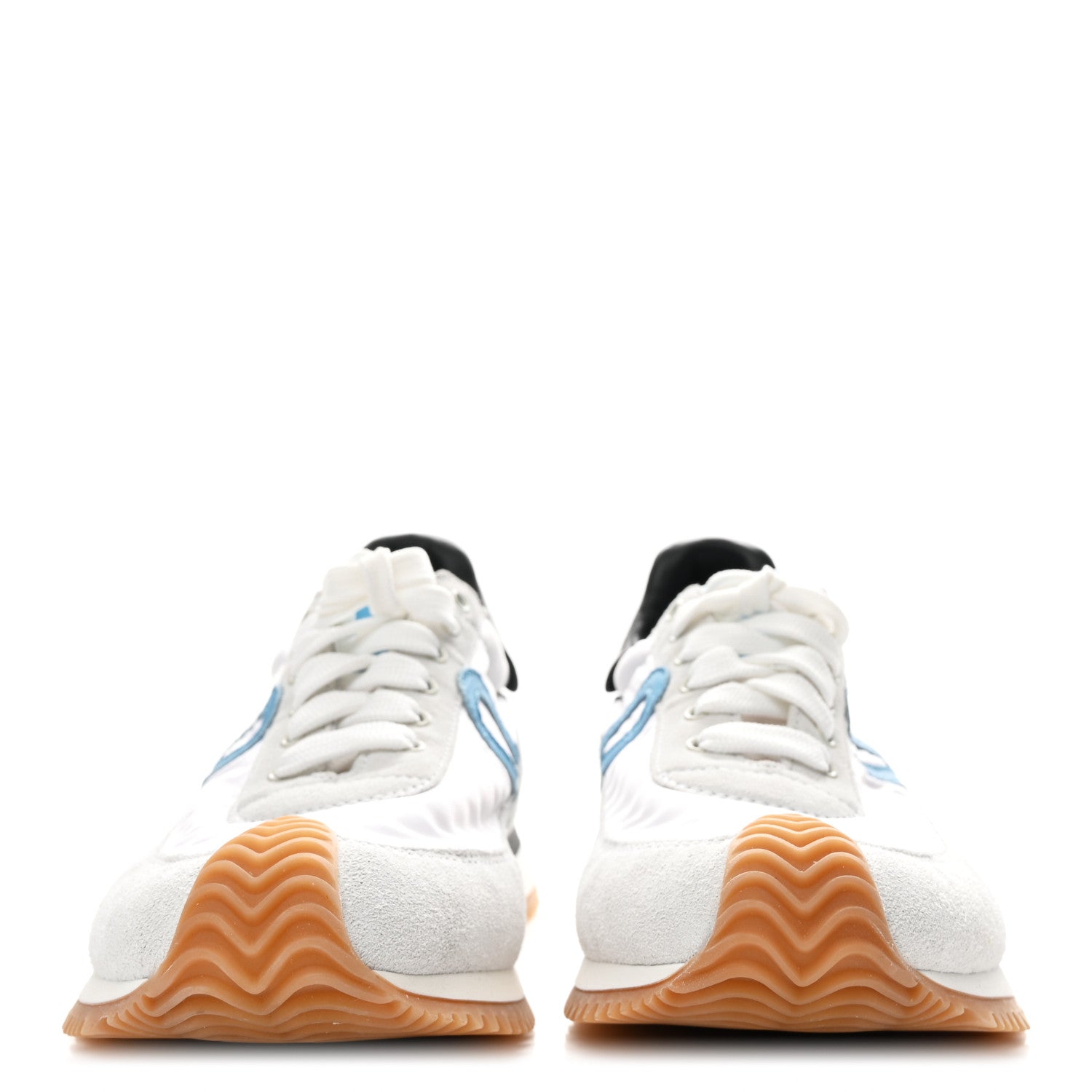 Loewe Fabric Suede Flow Retro Runner Sneakers 38 White Blue 3 of 10