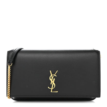 Saint Laurent Smooth Calfskin Monogram Phone Holder Crossbody Black 1 of 11