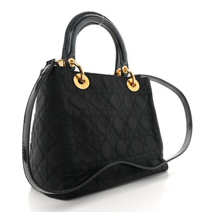 Christian Dior Nylon Cannage Medium Lady Dior Black 3 of 12