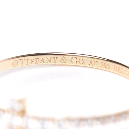 Tiffany 18K Yellow Gold Diamond T Wire Pave Ring 50 5.5 4 of 5
