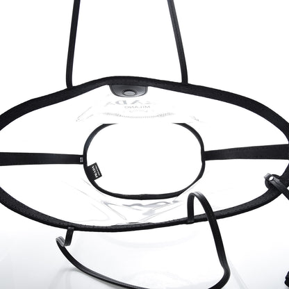Prada Plexiglass Calfskin Small Shopper Tote Black 6 of 11