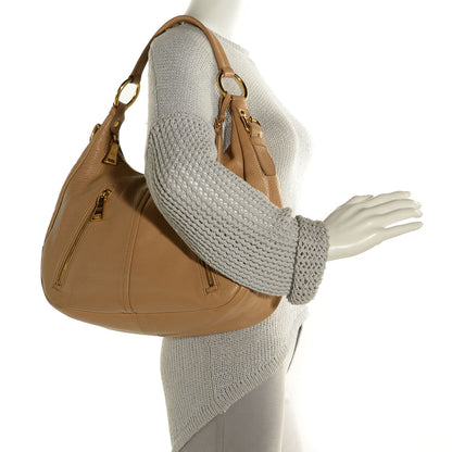 Prada Vitello Daino Double Zip Hobo Sabbia 2 of 9