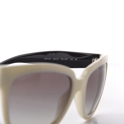 Prada Square Sunglasses SPR 07P White Black 8 of 10