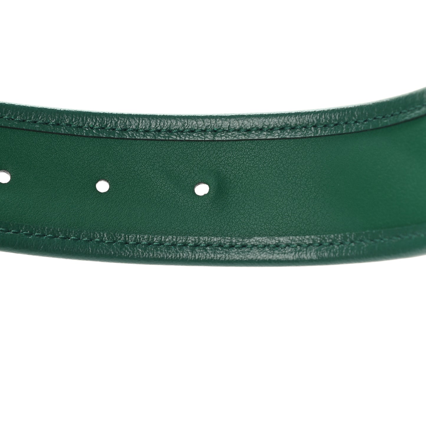 Vintage Effect Calfskin Matelasse Diagonal Enamel Double G 40mm Belt 95 38 Pavone