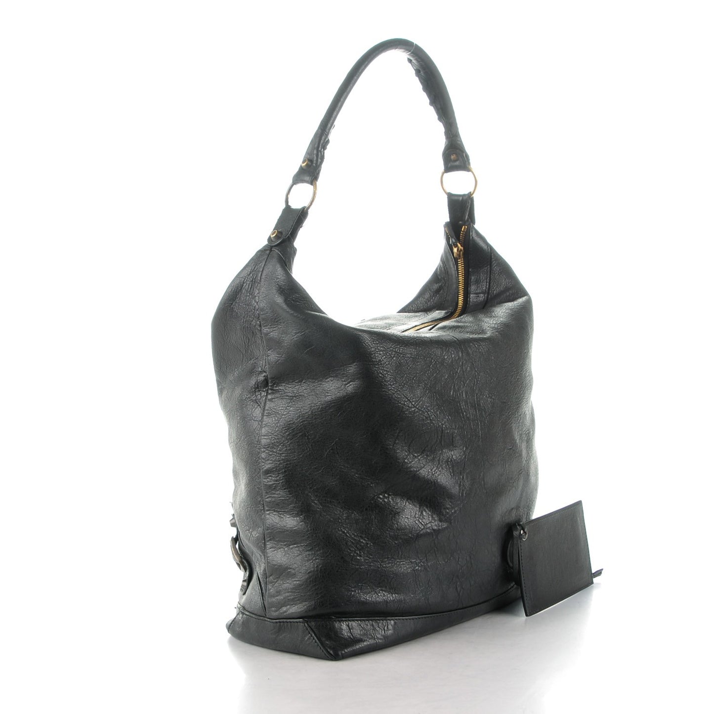 Agneau Classic Hardware Day Hobo Black