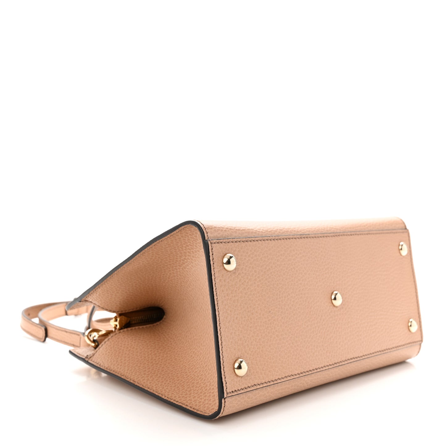 Dollar Calfskin Medium Soho Top Handle Satchel Camelia