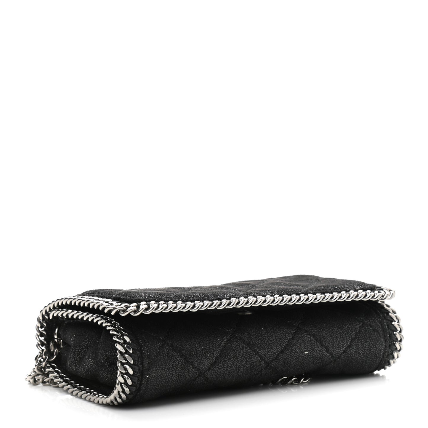 Shaggy Deer Quilted Falabella Crossbody Bag Black