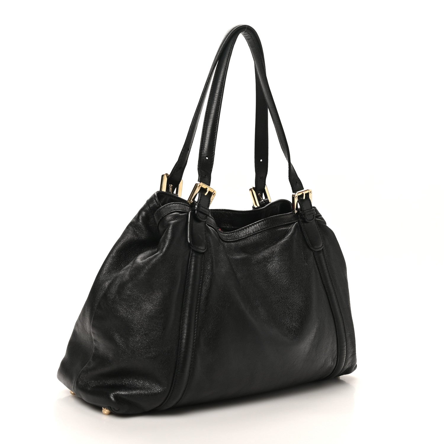 Gucci Calfskin Medium Britt Tote Black 3 of 10