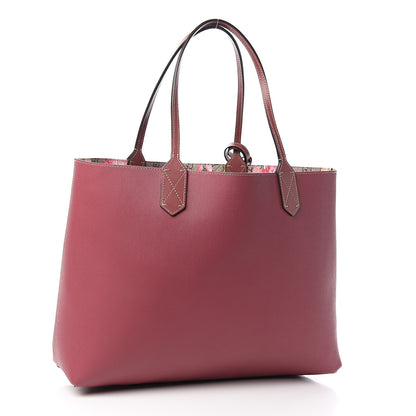 Gucci GG Supreme Monogram Blooms Medium Reversible Tote Beige Multicolor Dry Rose 7 of 13